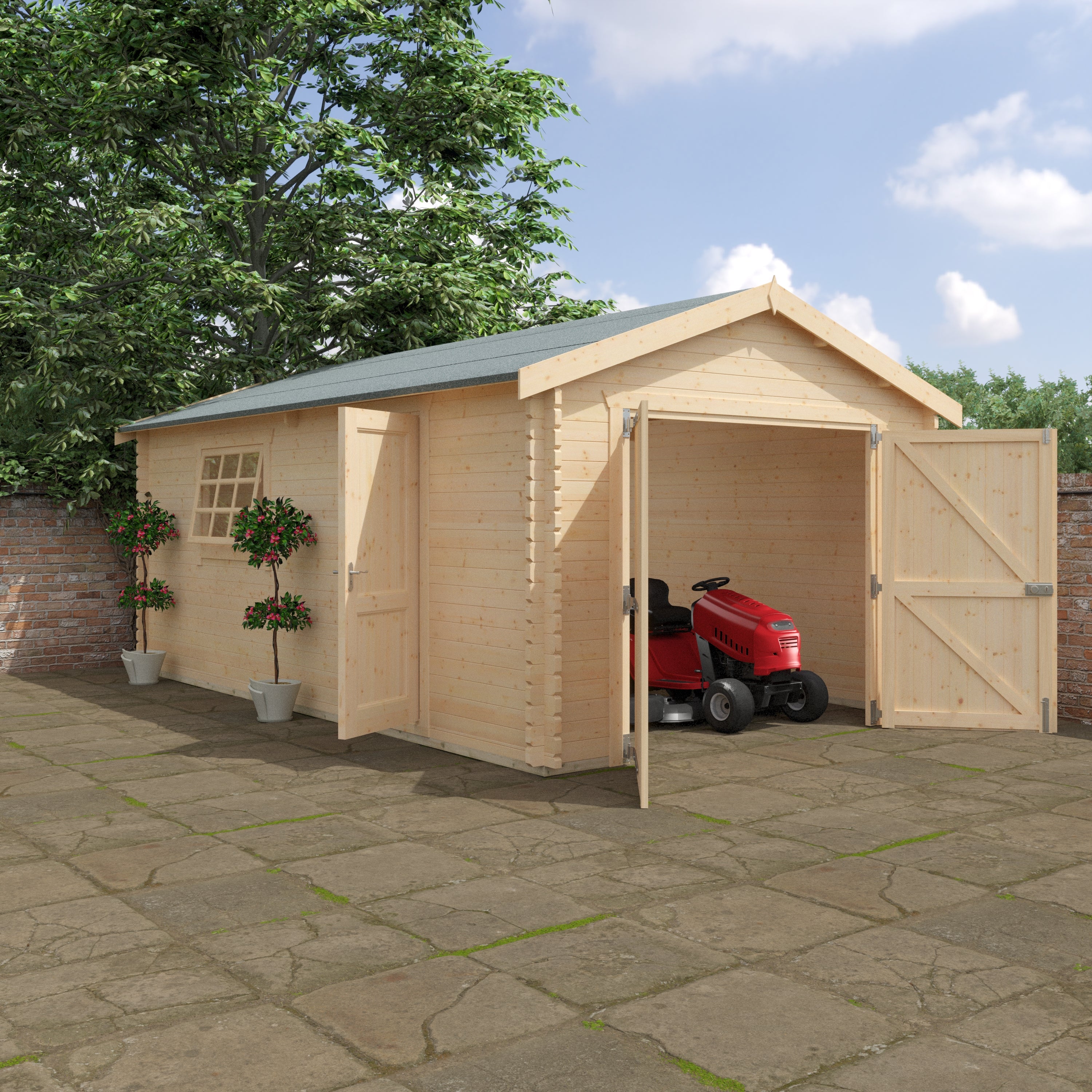 THE WARWICK GARAGE 44mm Log Cabin