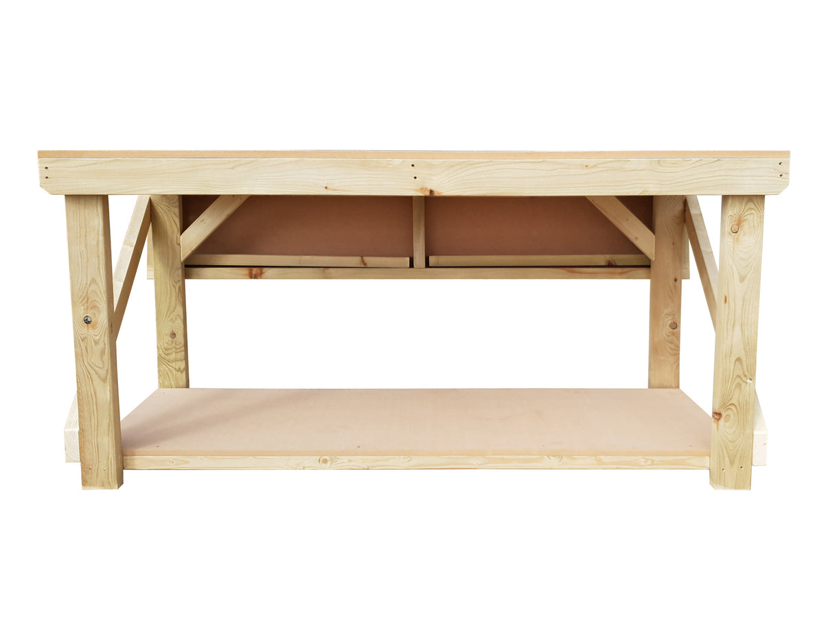 Wooden MDF Top Workbench With Extendable Working Surface