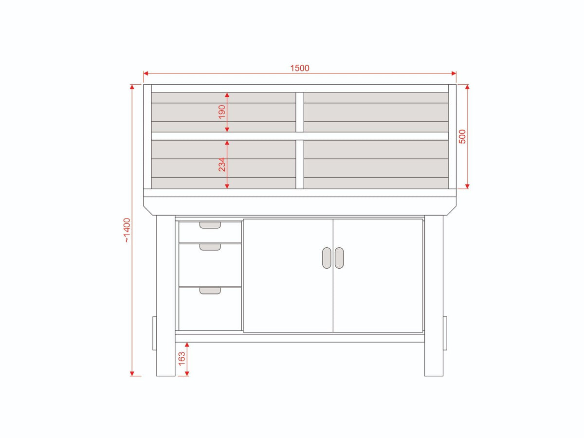 Acorn Heavy-duty Cupboard Workbench (V.2)