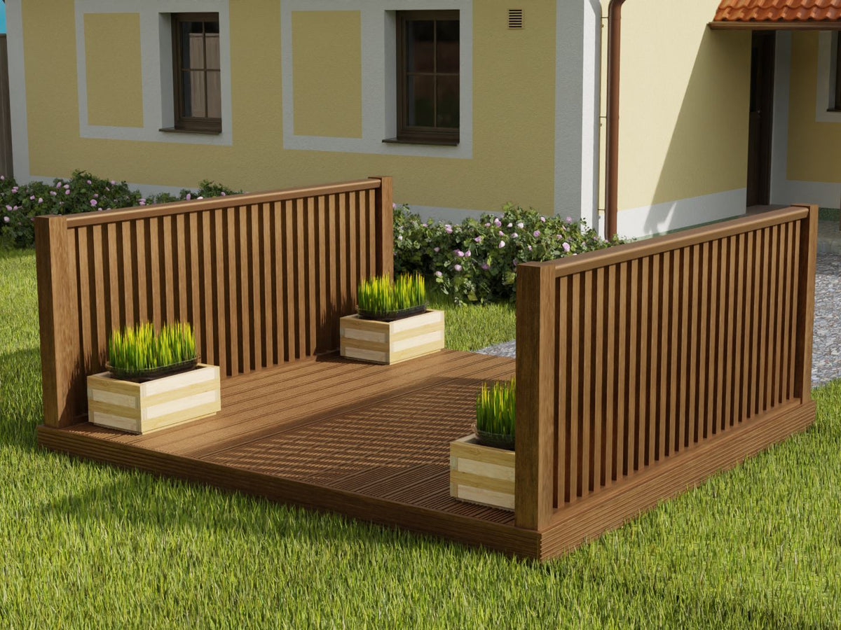 Decking Kit With Two Side Balustrade