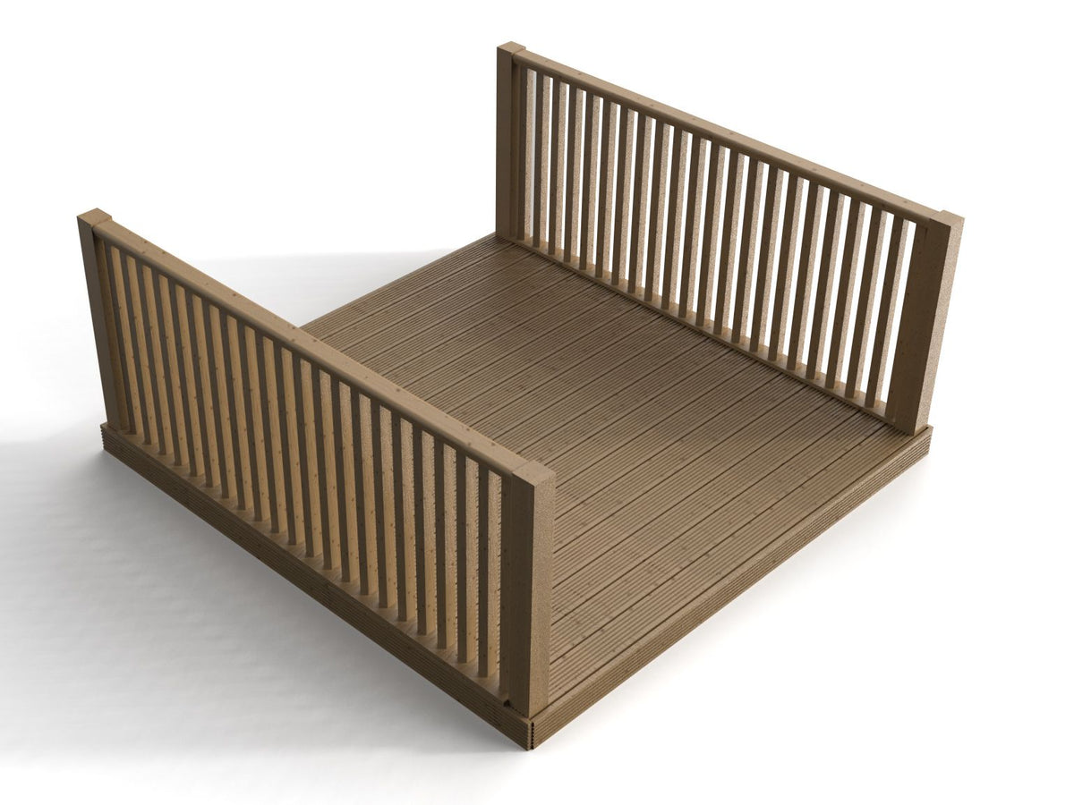 Decking Kit With Two Side Balustrade