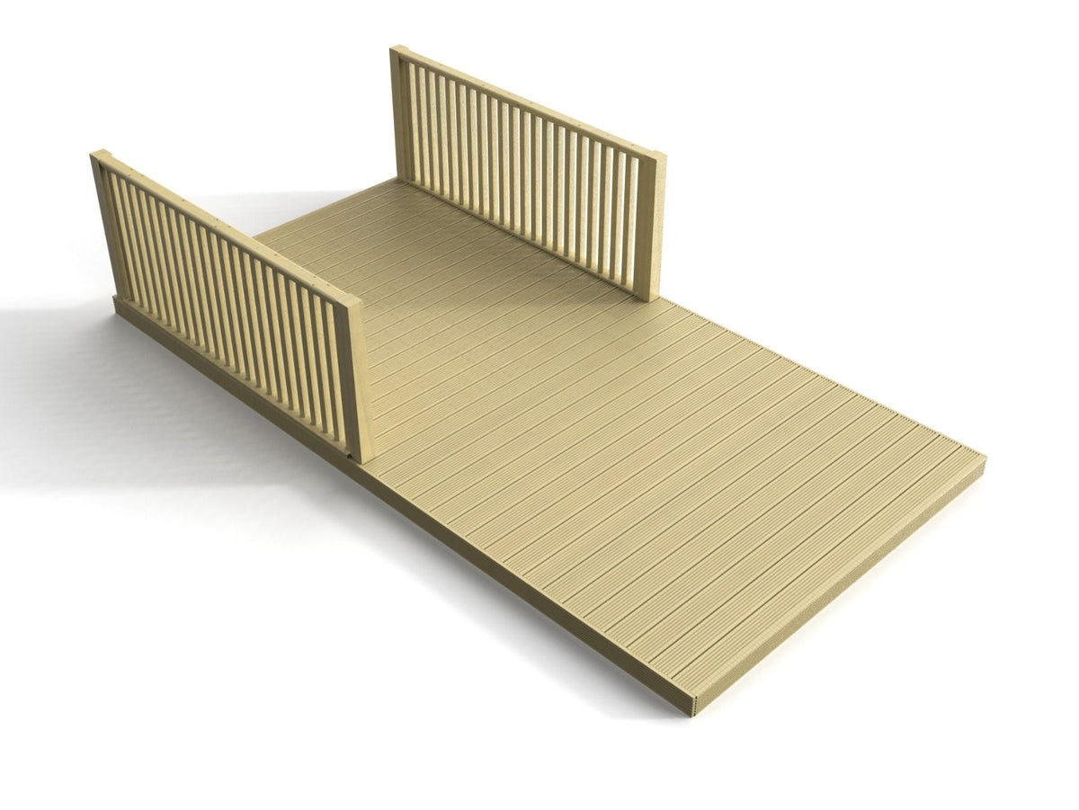 Rectangular Decking Kit With Balustrades V.1