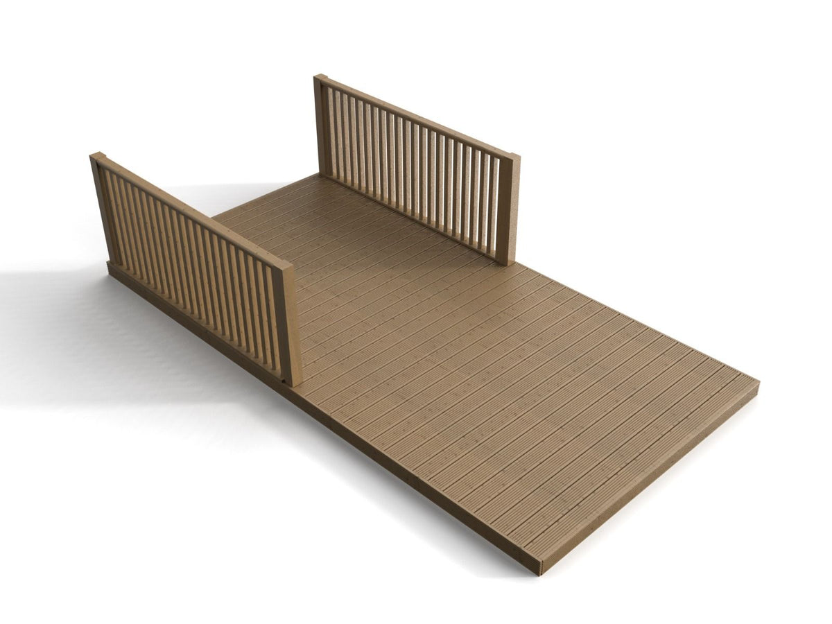 Rectangular Decking Kit With Balustrades V.1