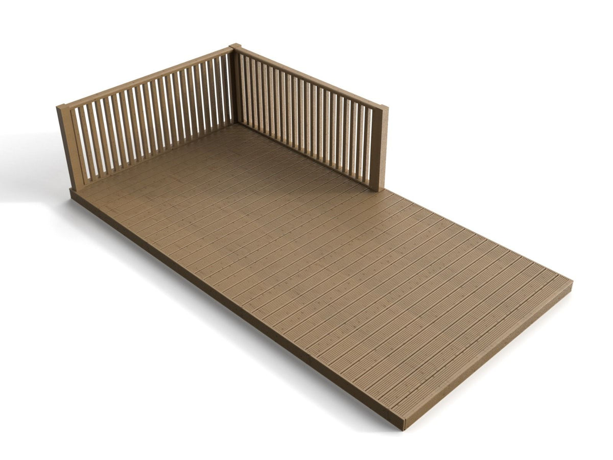 Rectangular Decking Kit With Balustrades V.2