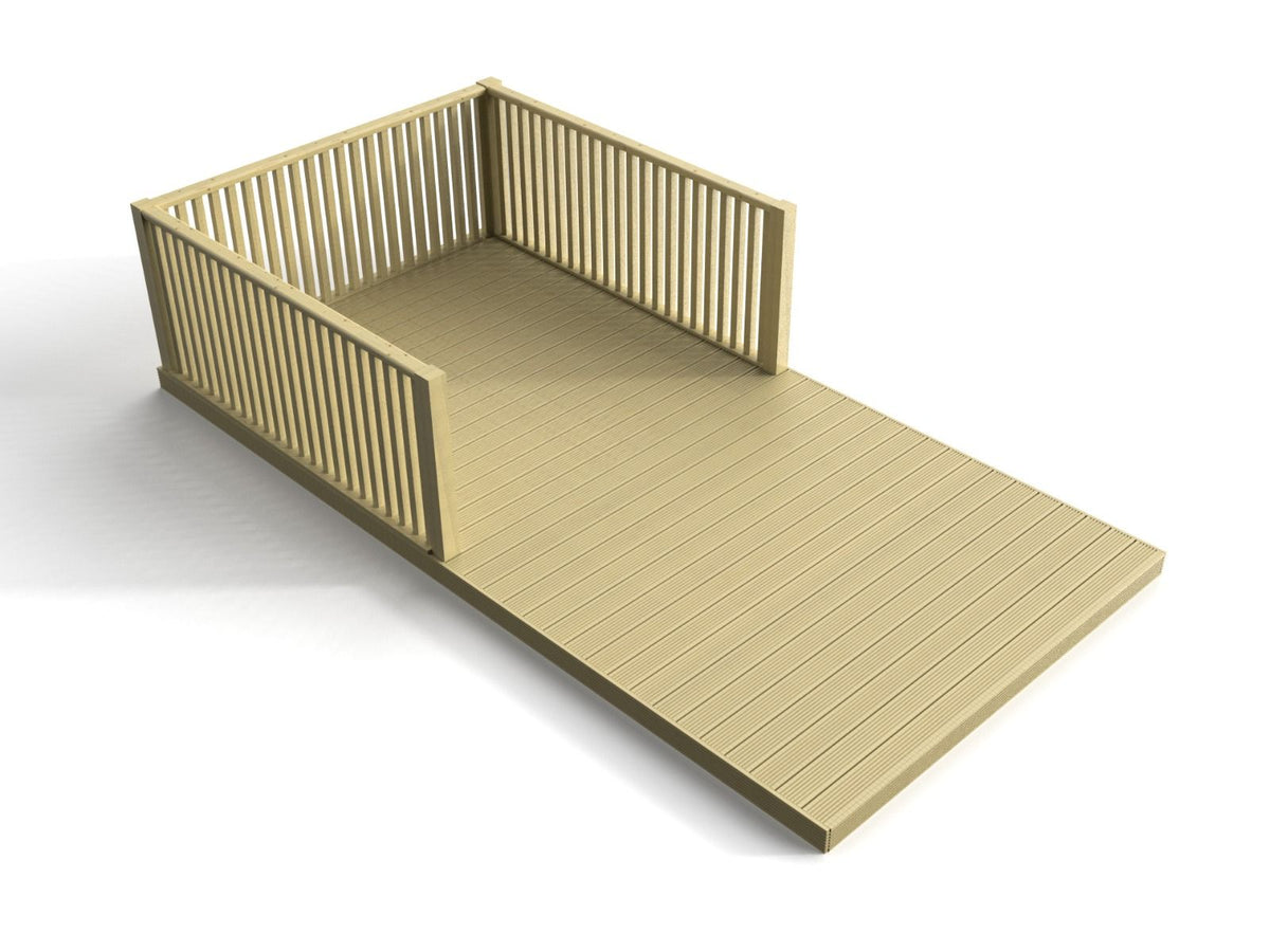 Rectangular Decking Kit With Balustrades V.3