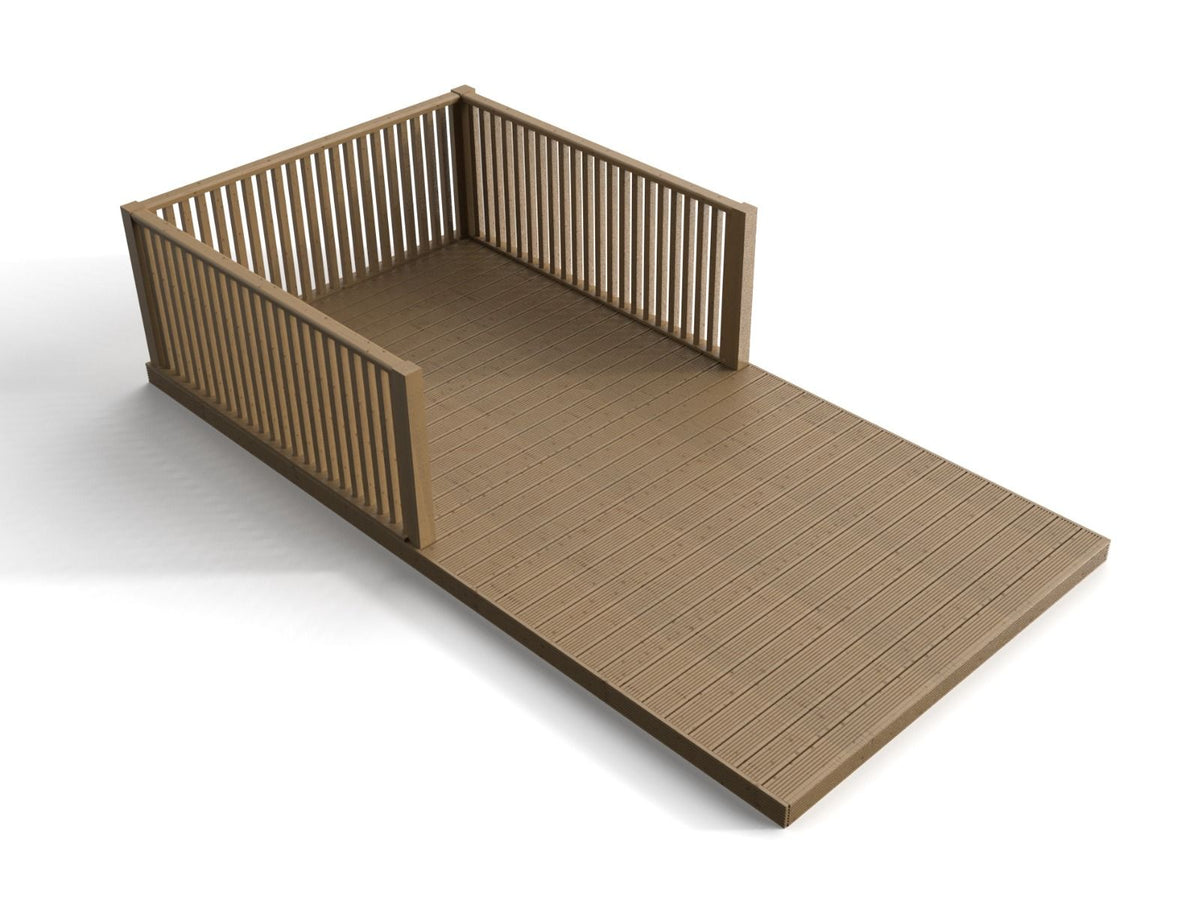Rectangular Decking Kit With Balustrades V.3
