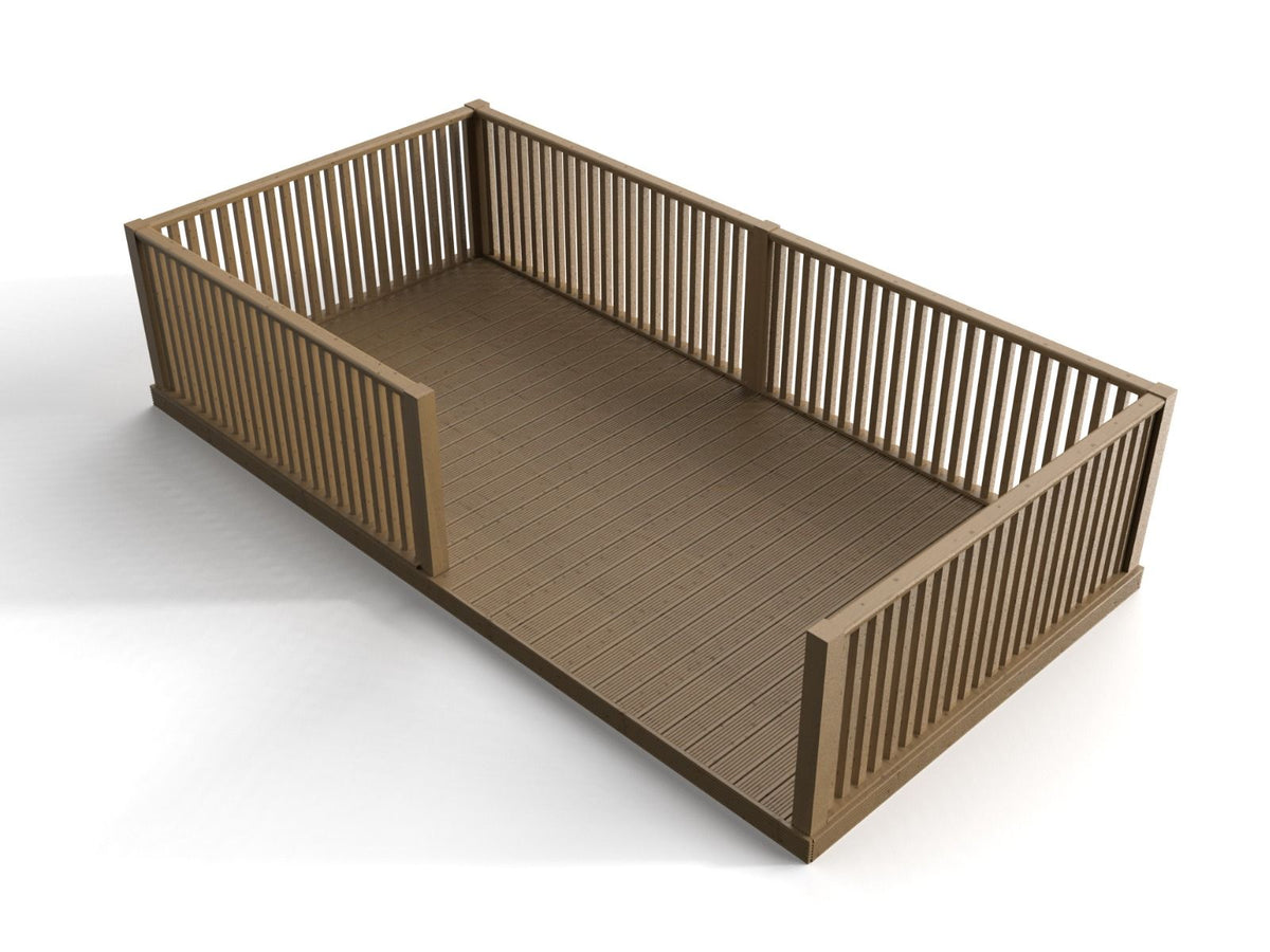Rectangular Decking Kit With Balustrades V.4