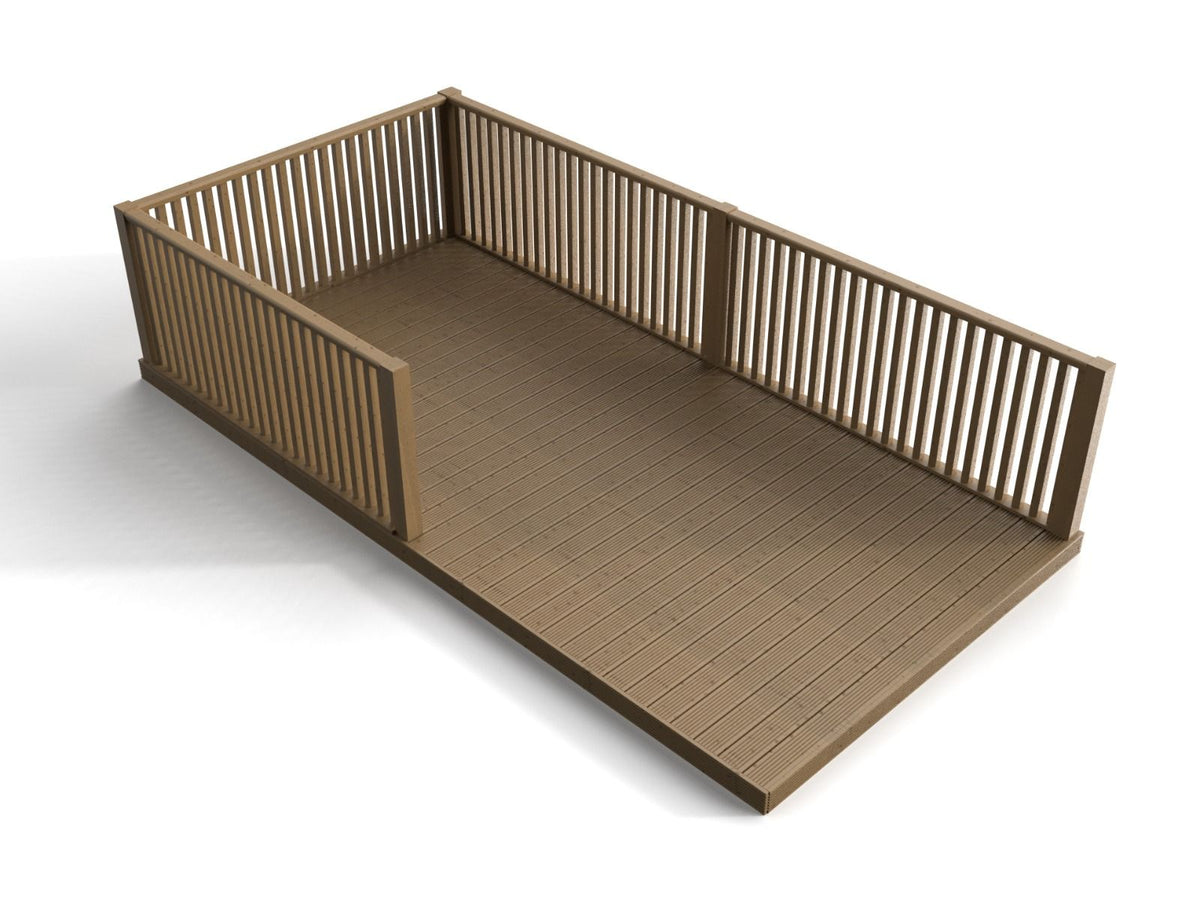 Rectangular Decking Kit With Balustrades V.5