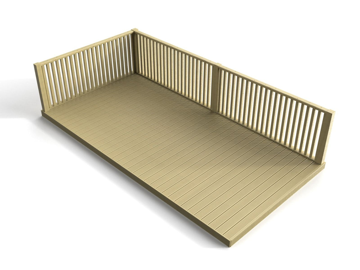 Rectangular Decking Kit With Balustrades V.6