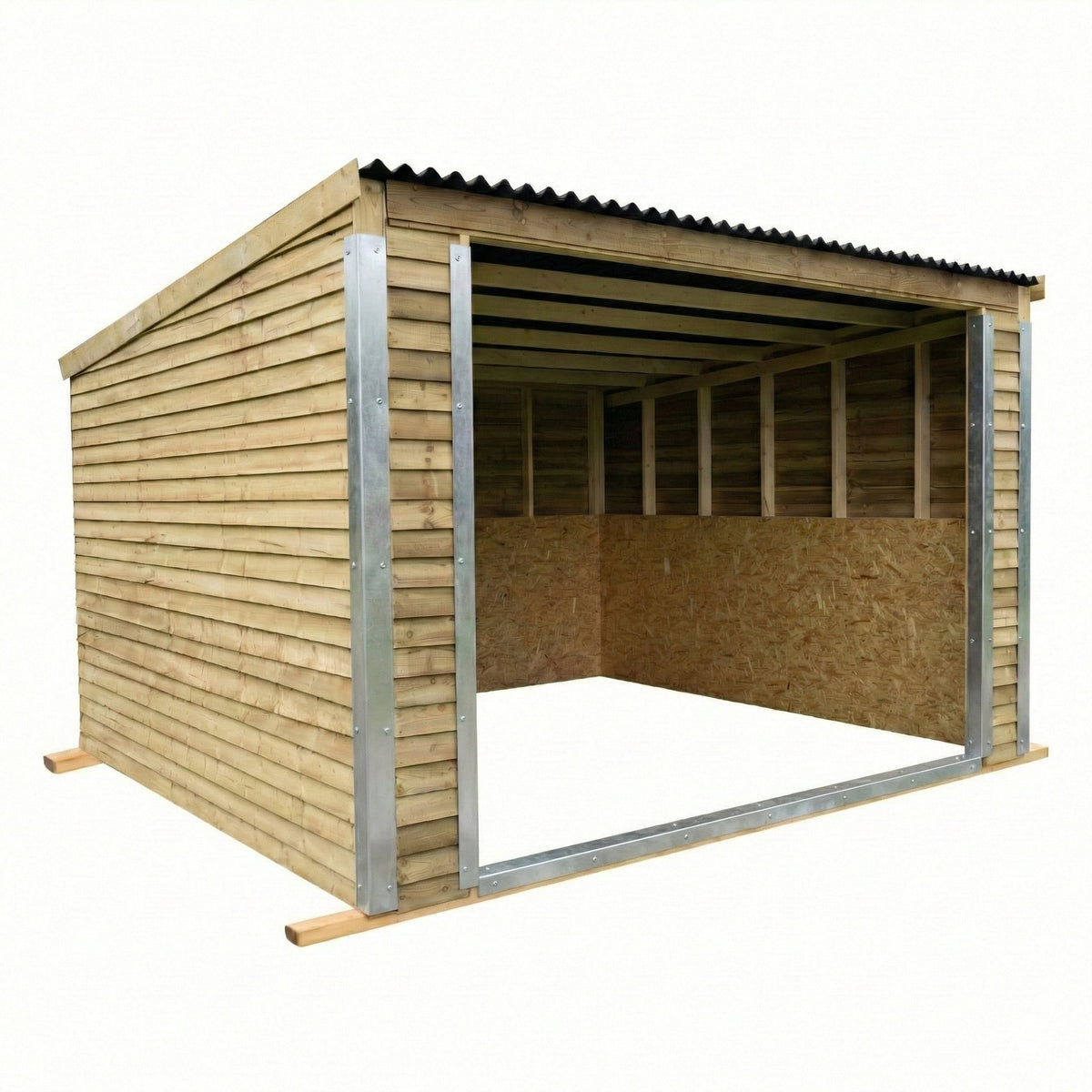 12ft x 12ft Open Front Mobile Animal Field Shelter V.2