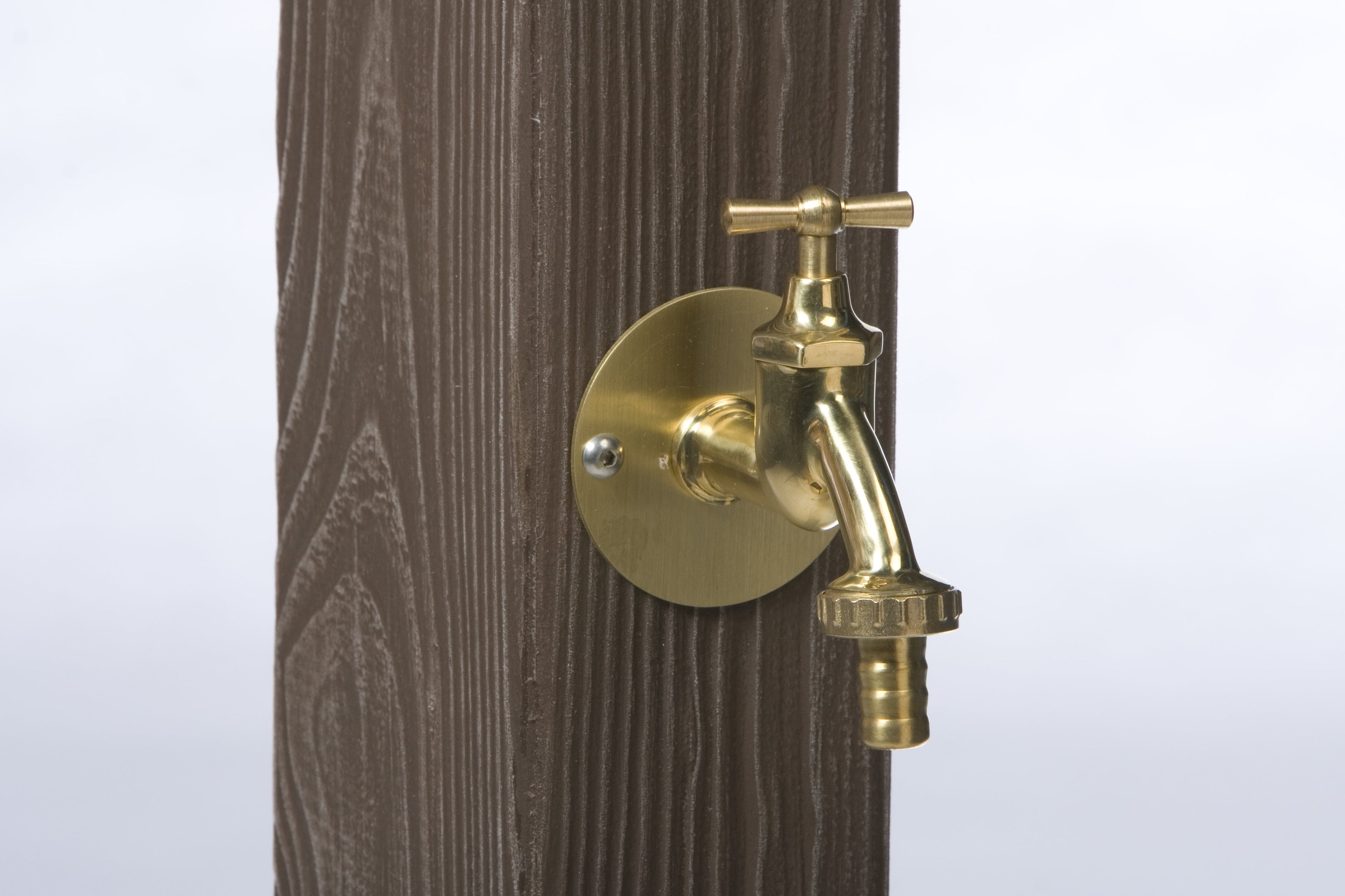 Wooden "walnut wood effect" watering post