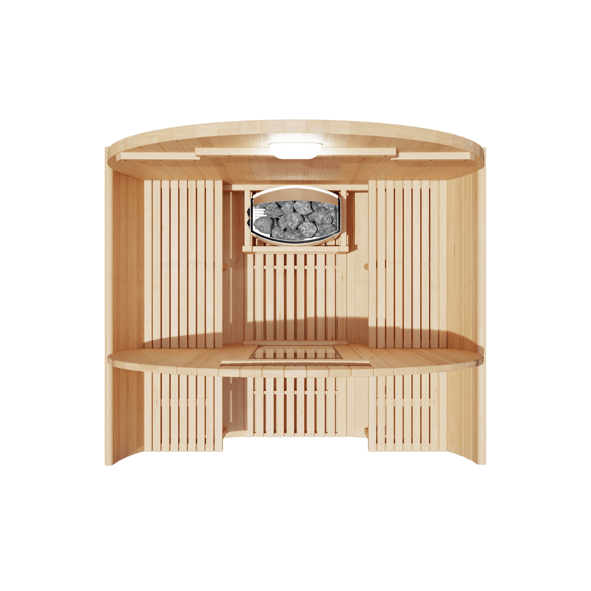 KOVE Outdoor Barrel Sauna – 1–2 Person Garden Sauna with 4.5kW Harvia Electric Heater