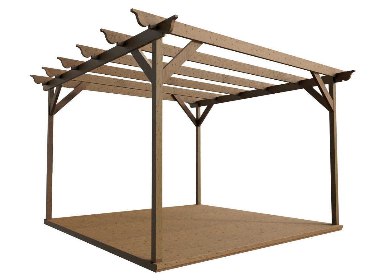 Ovolo Wooden Pergola and Decking Kit
