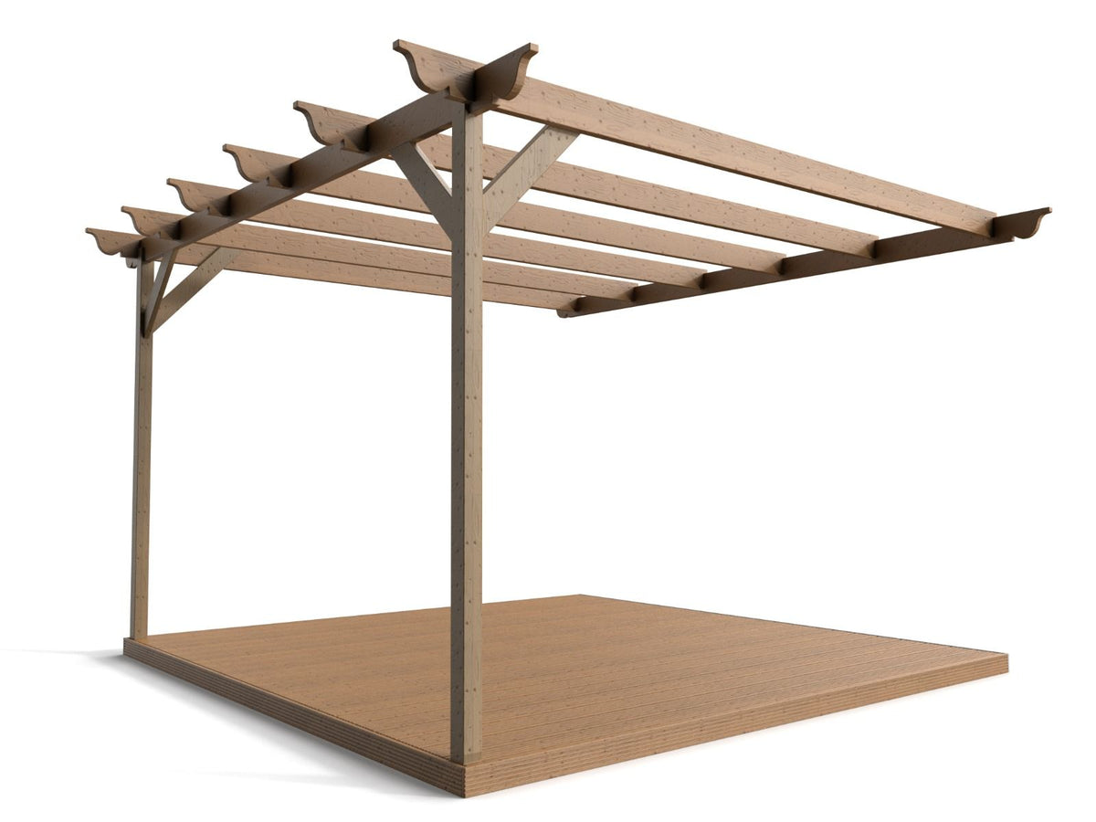 Wall Mounted Pergola and Decking Kit Ovolo Design