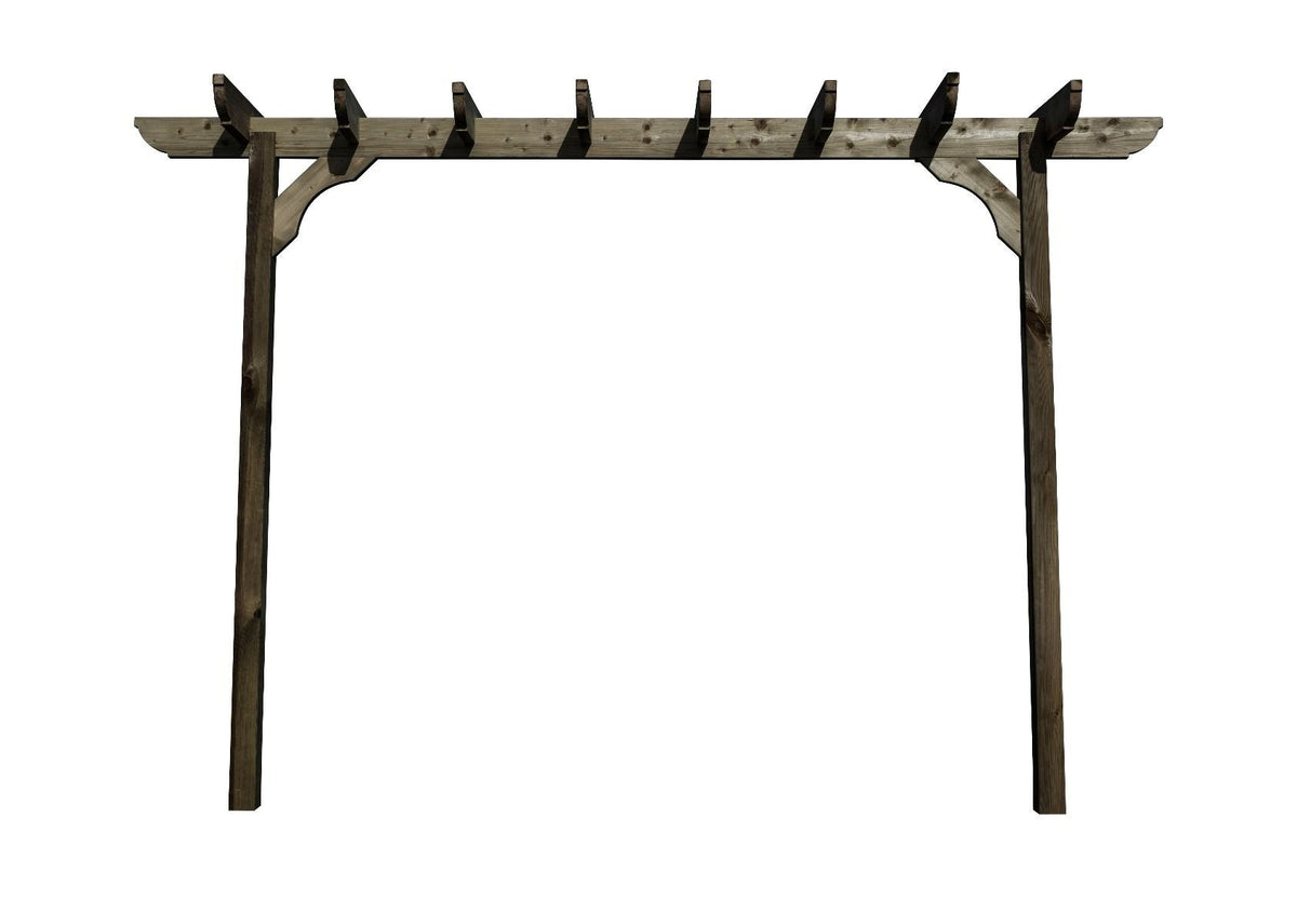 Corbel Single Beam Pergola, Plant Climbing Arbour - Sculpted brace