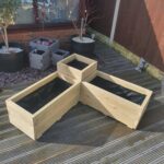 Large Corner Wooden Garden Planter