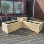 Large Corner Wooden Garden Planter