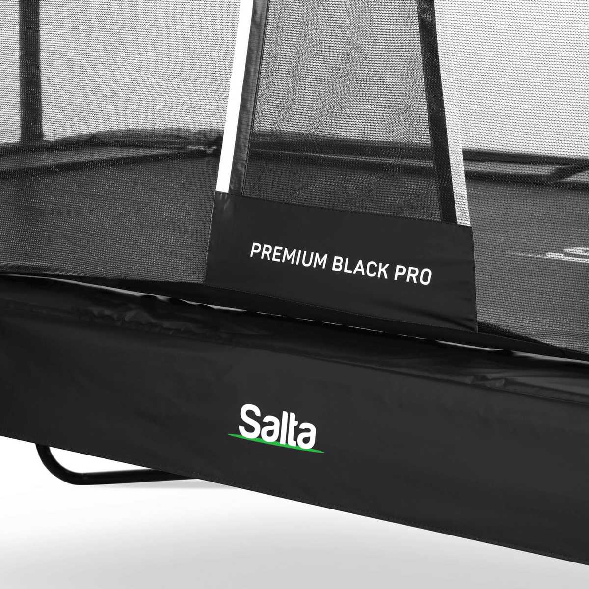 10ft x 6.5ft Salta Premium Black Pro Rectangular Trampoline + Safety Net
