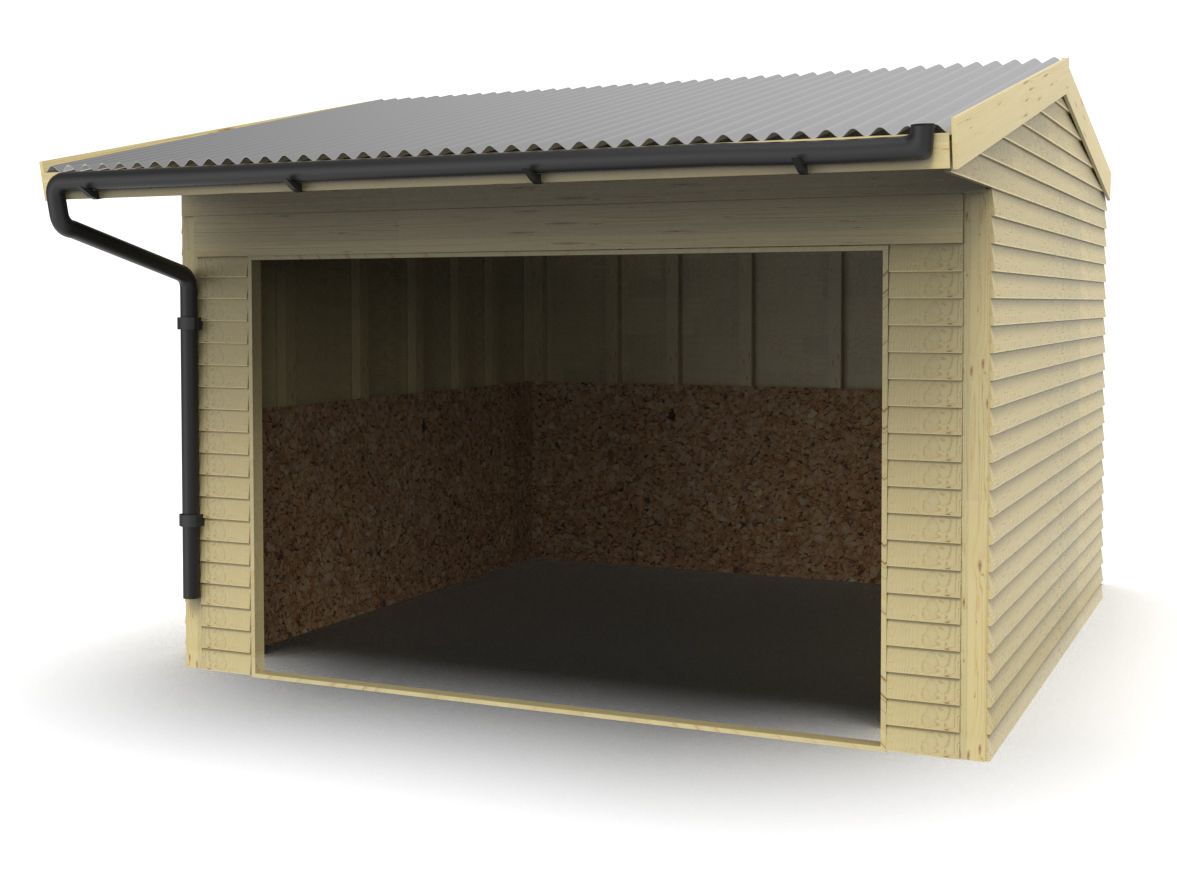 Animal Field Shelter V.6 Open Front/Apex Roof with Guttering