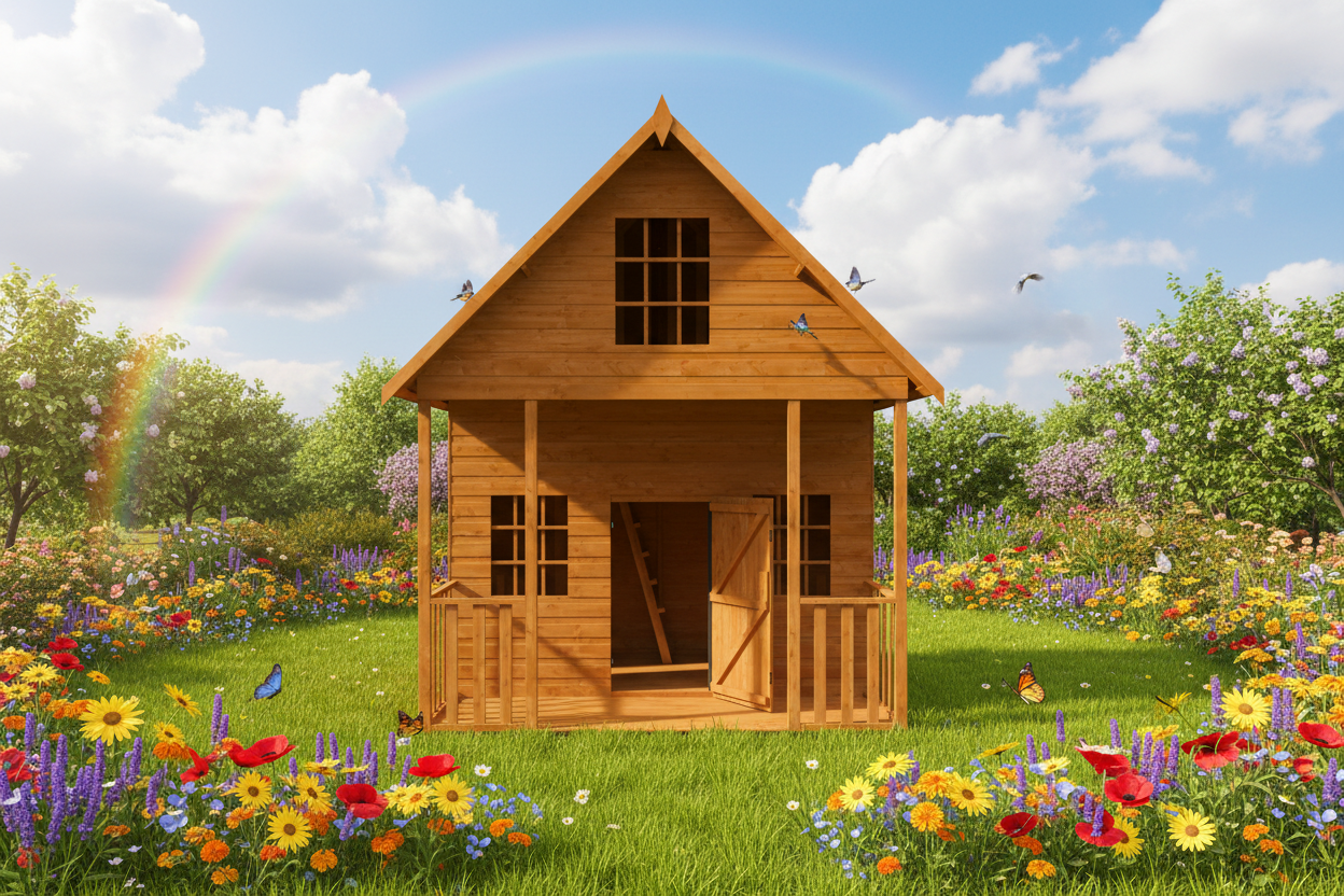 The Lodge Wooden Playhouse