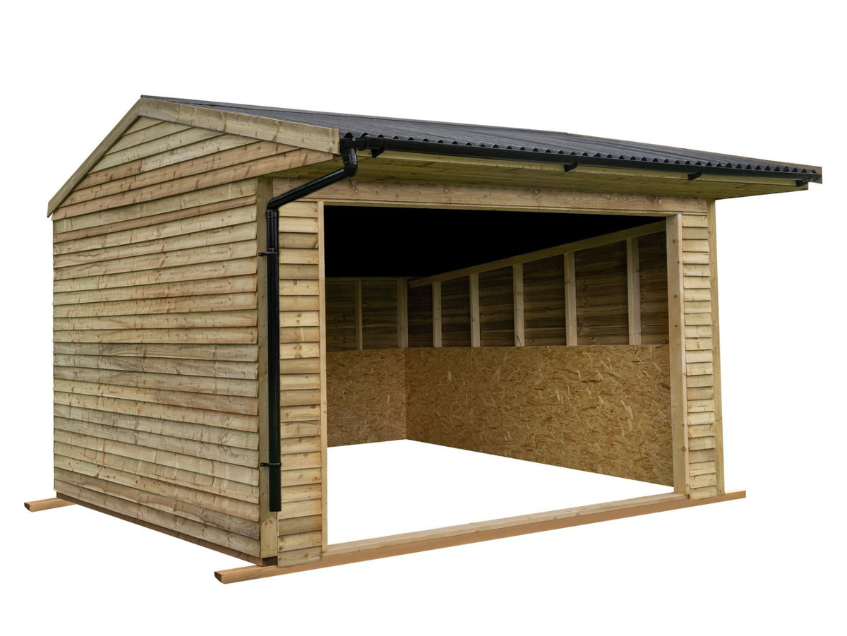 Animal Field Shelter V.6 Open Front/Apex Roof with Guttering
