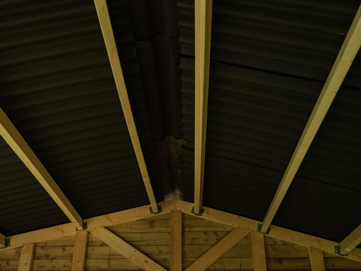 18ft x 12ft Field Shelter with Storage/Tack Feed Room V.4