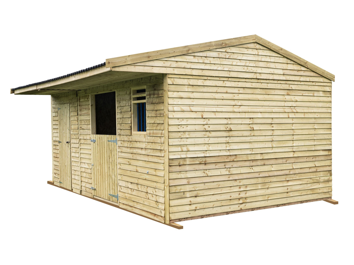 18ft x 12ft Field Shelter with Storage/Tack Feed Room V.4