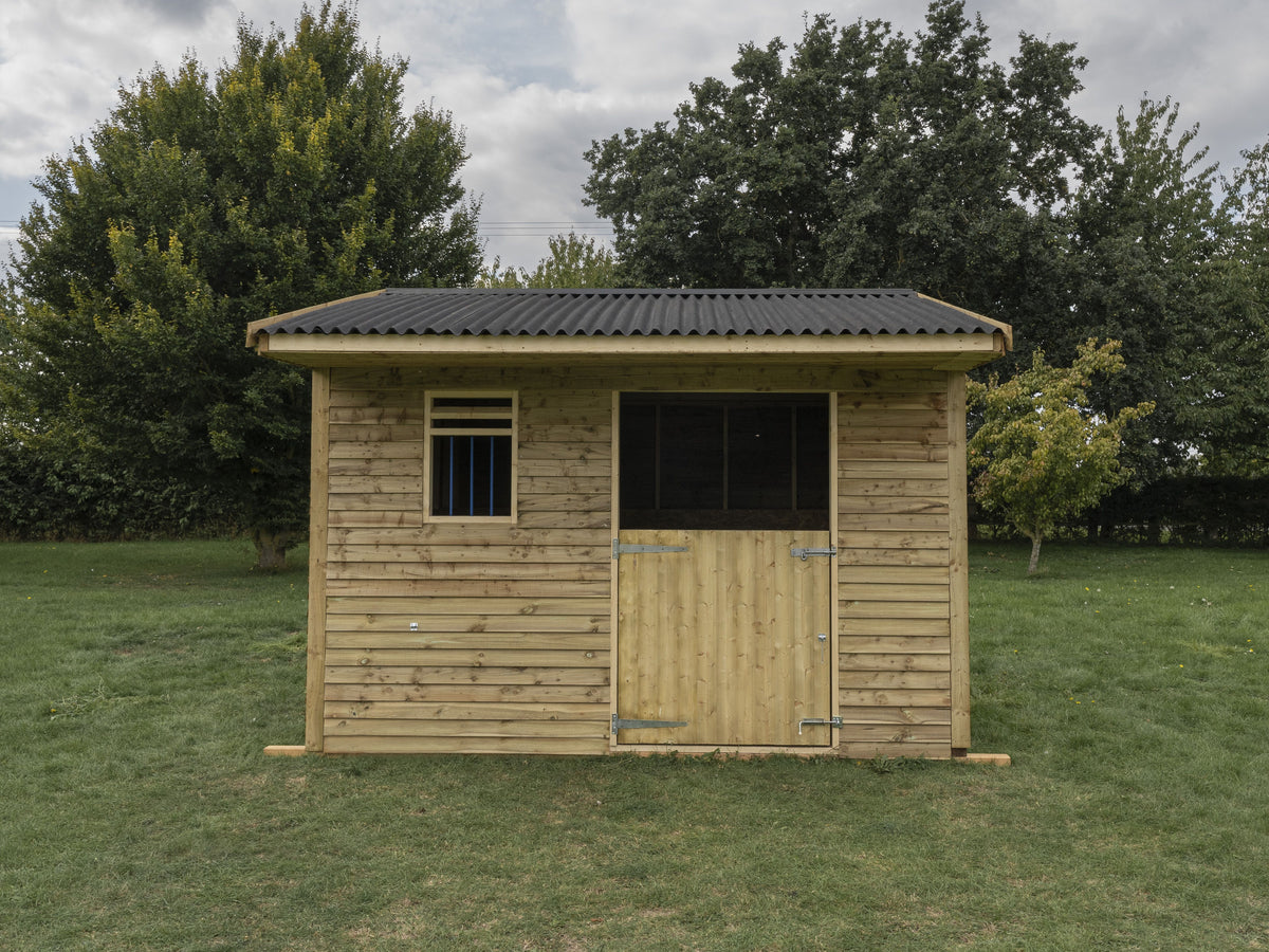 12ft x 12ft Mobile Animal Field Shelter With Overhang V.3