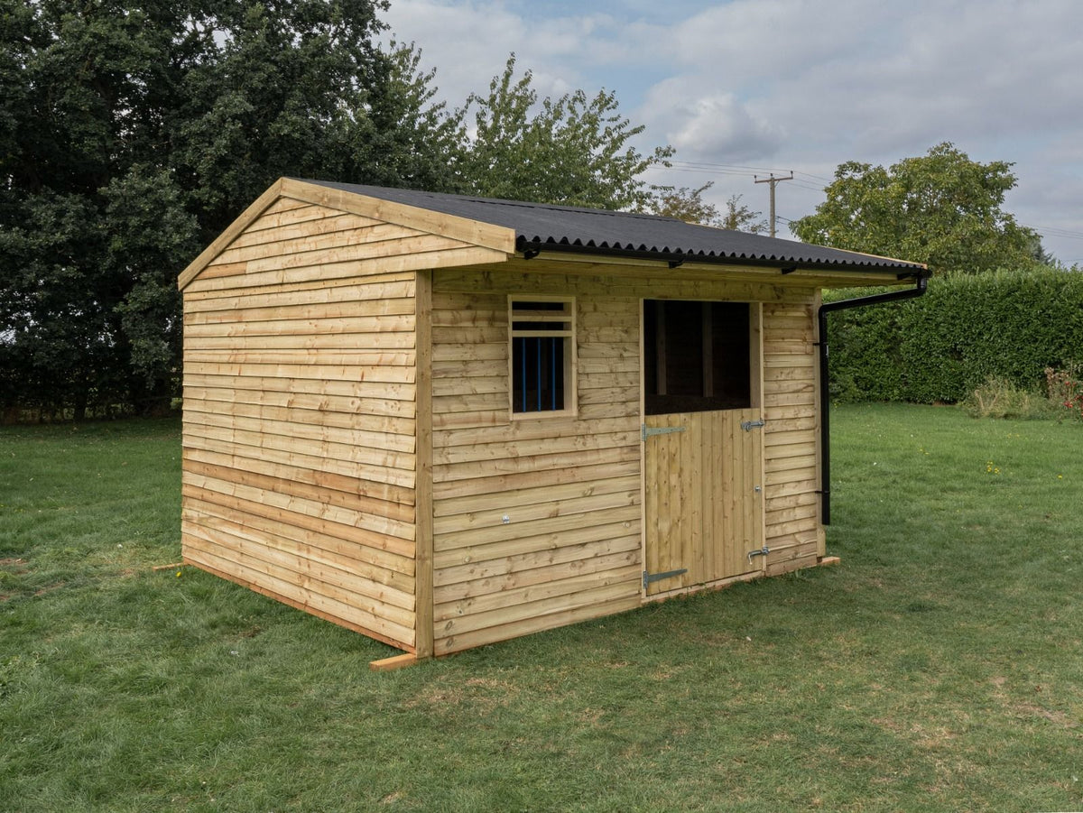 12ft x 12ft Mobile Animal Field Shelter With Overhang and Guttering V.3
