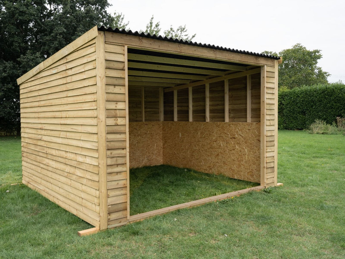 12ft x 12ft Open Front Mobile Animal Field Shelter V.2