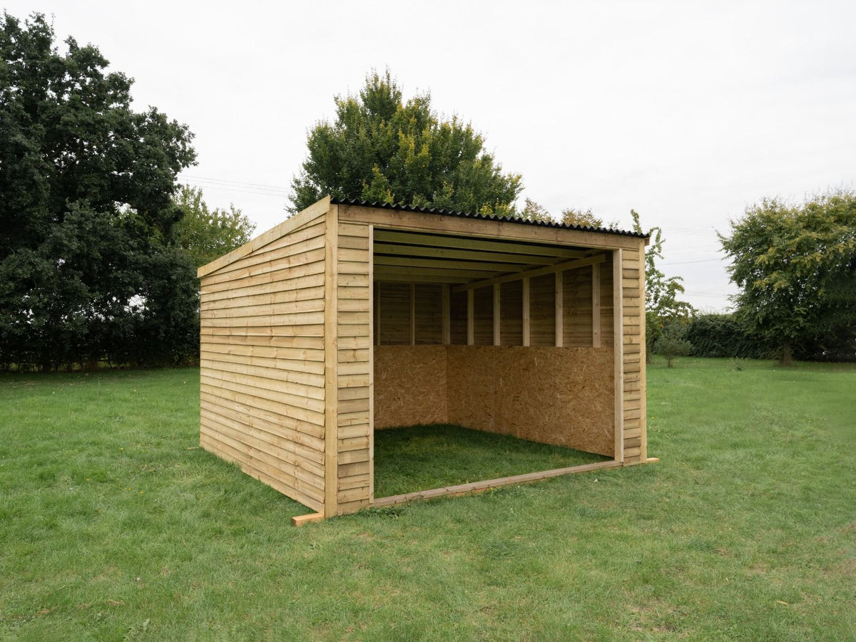 12ft x 12ft Open Front Mobile Animal Field Shelter V.2