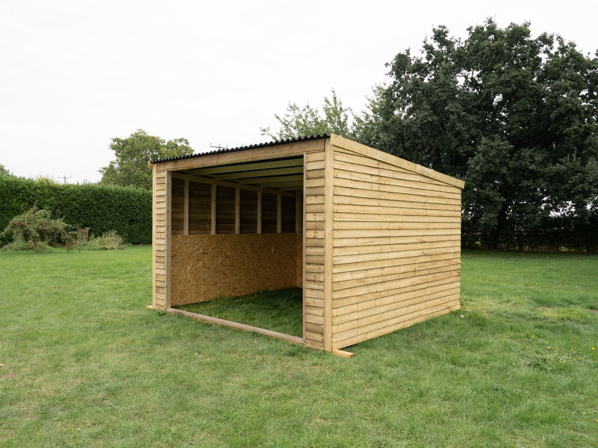 12ft x 12ft Open Front Mobile Animal Field Shelter V.2