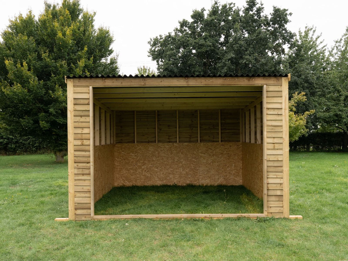 12ft x 12ft Open Front Mobile Animal Field Shelter V.2