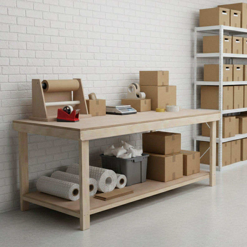 Wooden Workbench MDF Top Depth-4ft