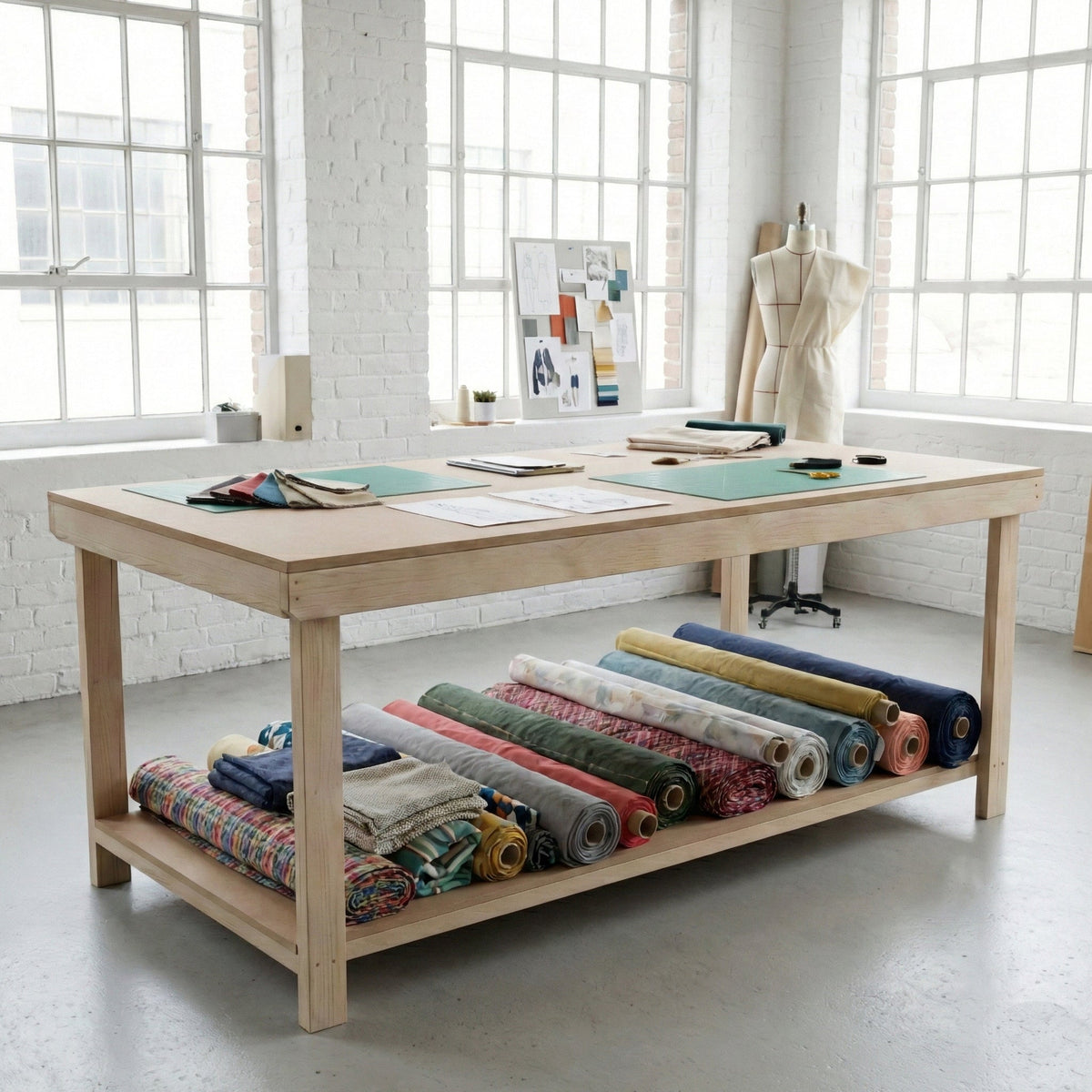 Wooden Workbench MDF Top Depth-4ft