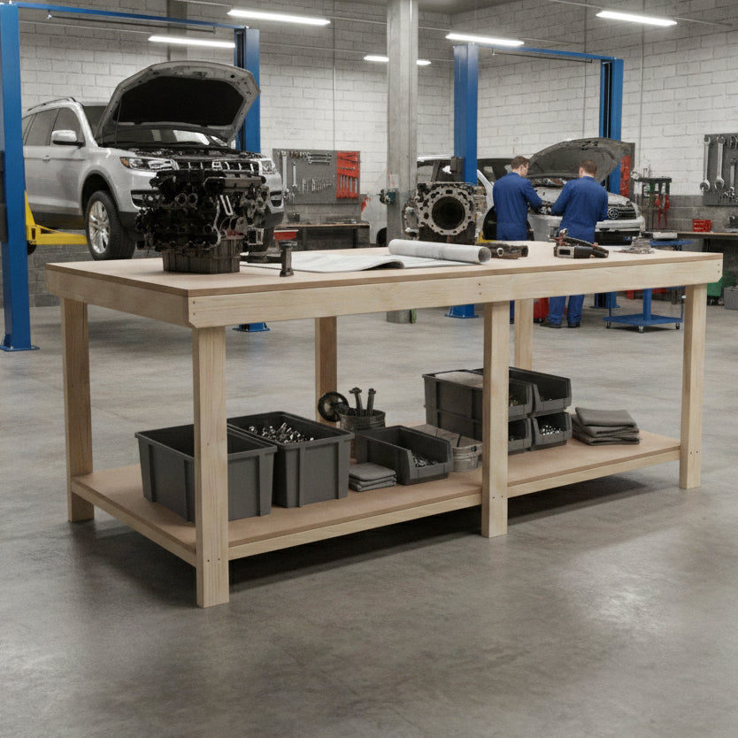 Wooden Workbench MDF Top Depth-4ft