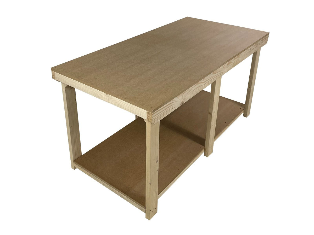 Wooden Workbench MDF Top Depth-3ft