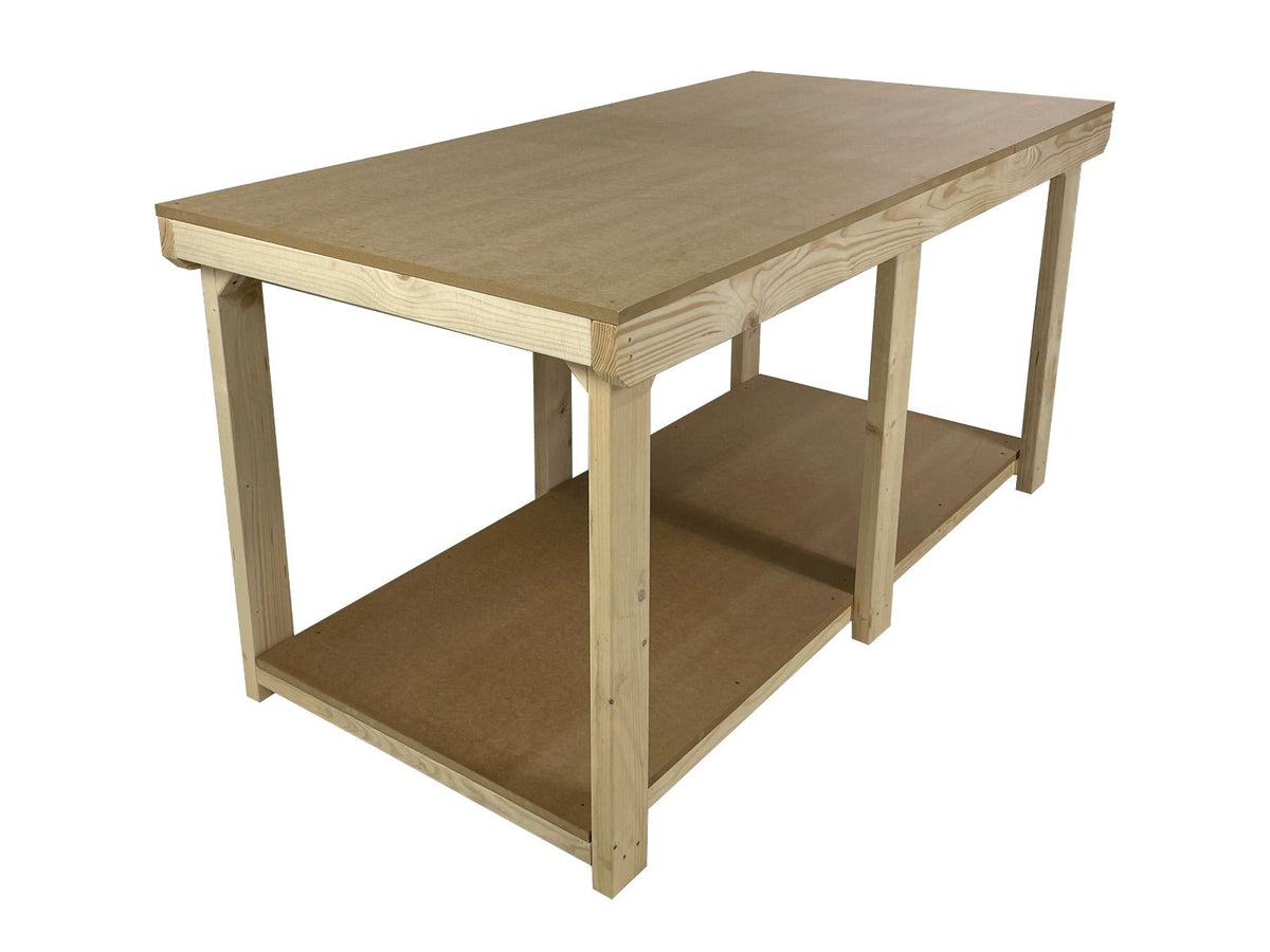 Wooden Workbench MDF Top Depth-3ft